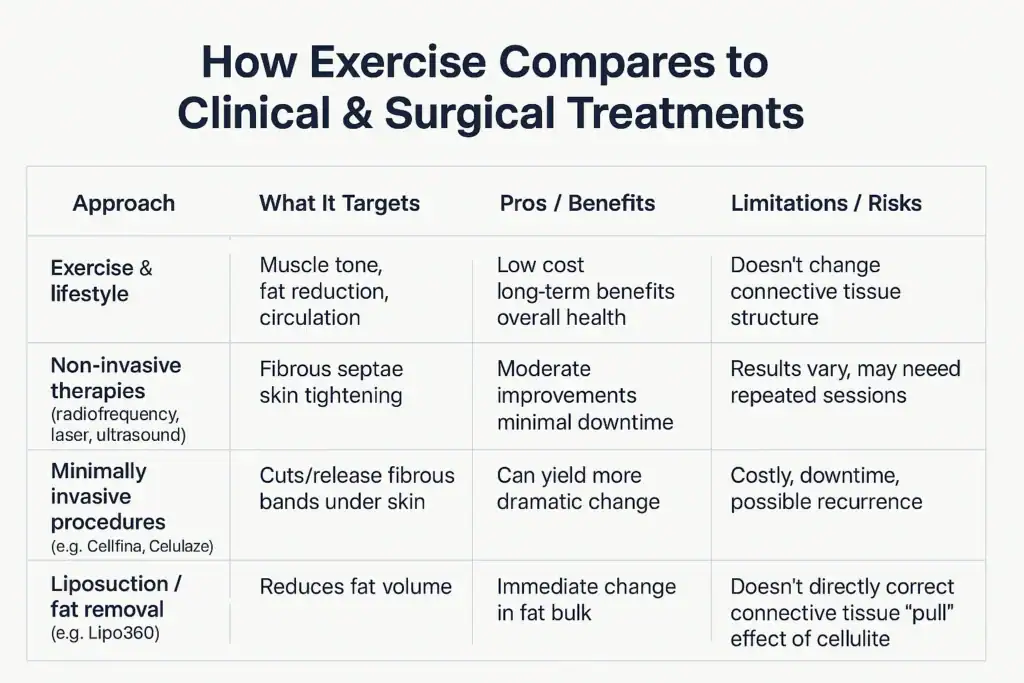 Sculpting Your Bum: Can Toning Exercises Really Reduce Cellulite? 2 How exercise compares to treatments from Lipo 360 Wales