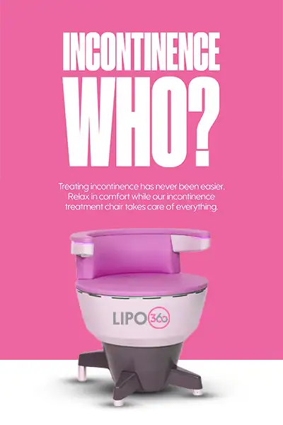 LIPO360 EMS Chair Can Help with Urinary Incontinence 2 Image of a urinary incontinence treatment seat Wales